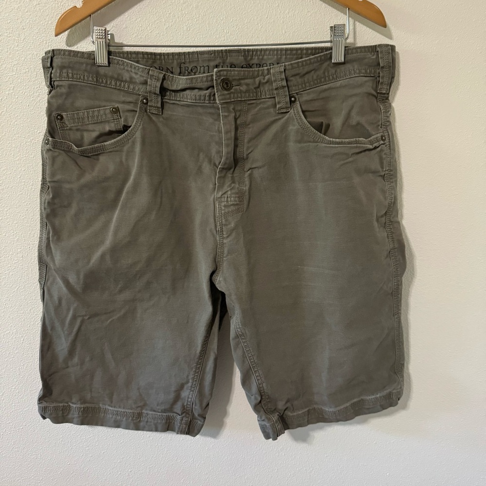 Prana Bronson Stretch Cotton 11” Shorts Gray Gorpcore Outdoor Hiking-38